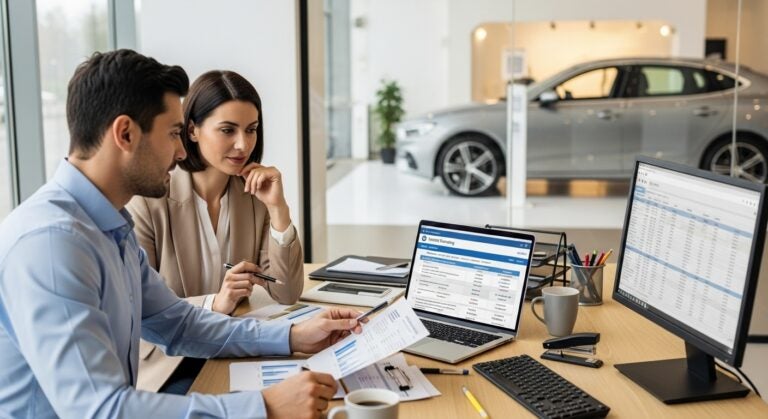 Pessoa analisando consórcio para compra de carro sem juros